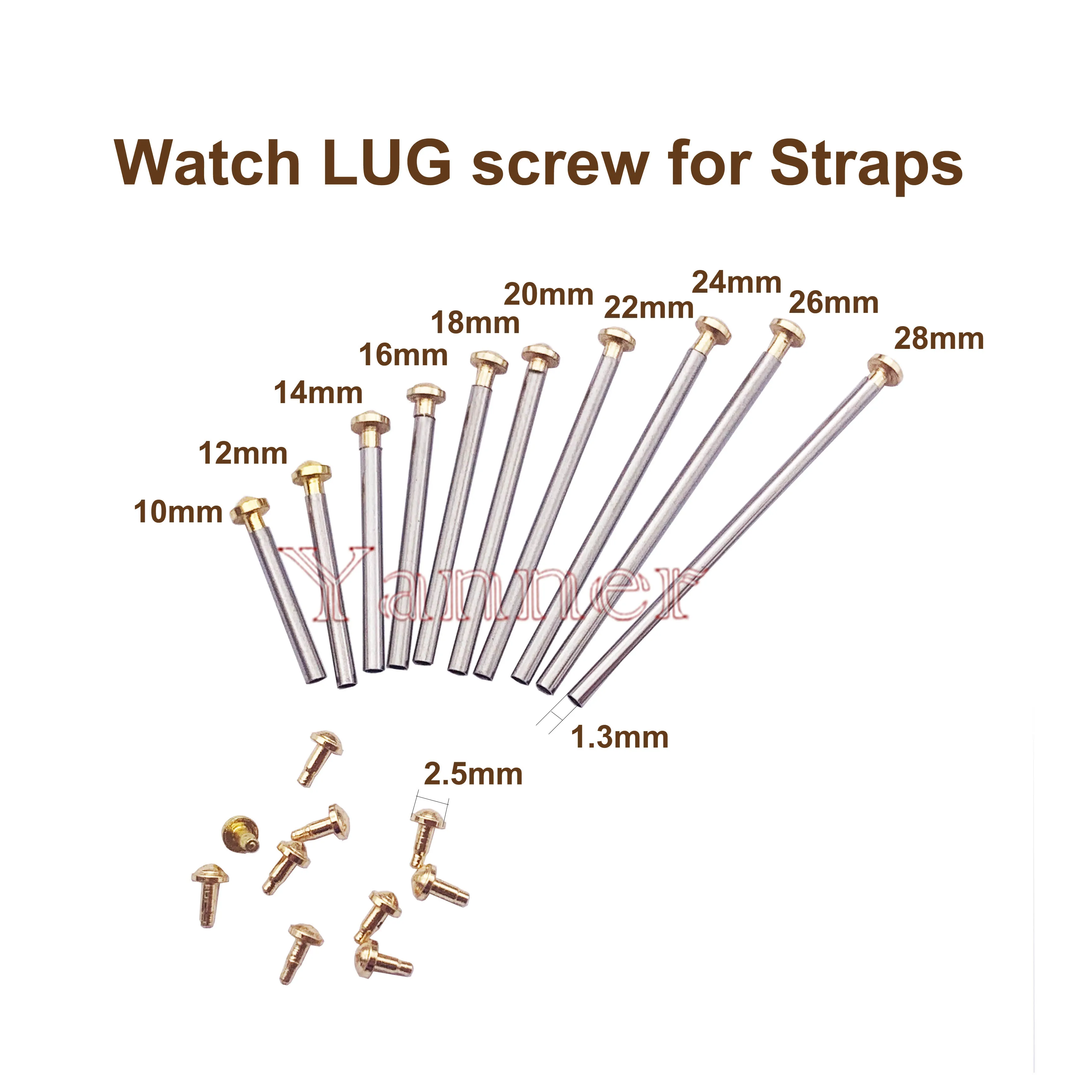 10 Size Stainless Steel Watch Band Spring Bar Strap Link Pins Repair Tool -- Watch Lug Screw 10 - 28mm