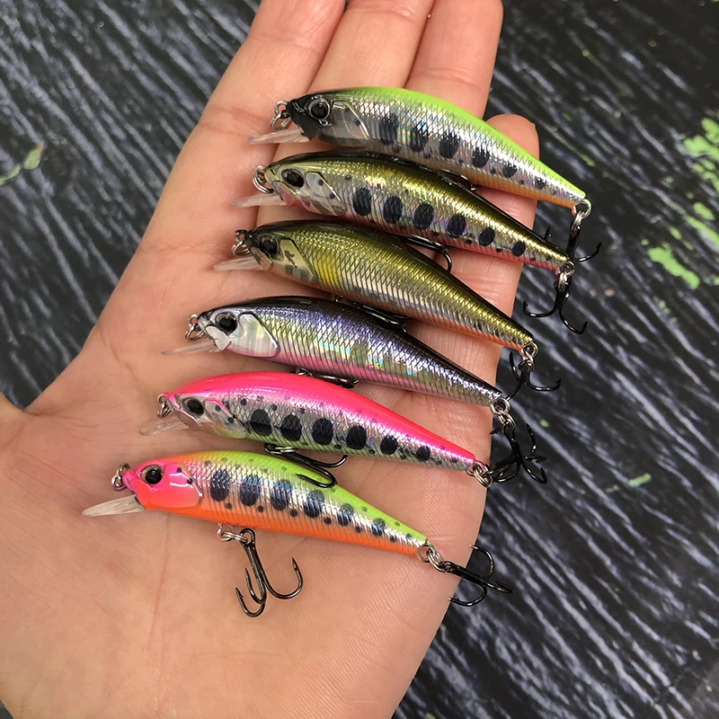 50mm 3.8g Mini Sinking Minnow Fishing Lures Spoon Wobblers Artificial Hard Bait Crankbait Wobblers for Perch Fishing Accessories