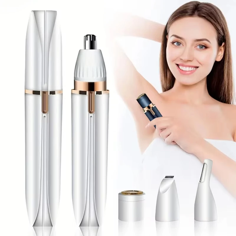 Professional 4 In 1 Electric Razor Shaver Lady Shaver Body Hair Removal Epilator Painless Cordless Trimmer Razor Portable Women