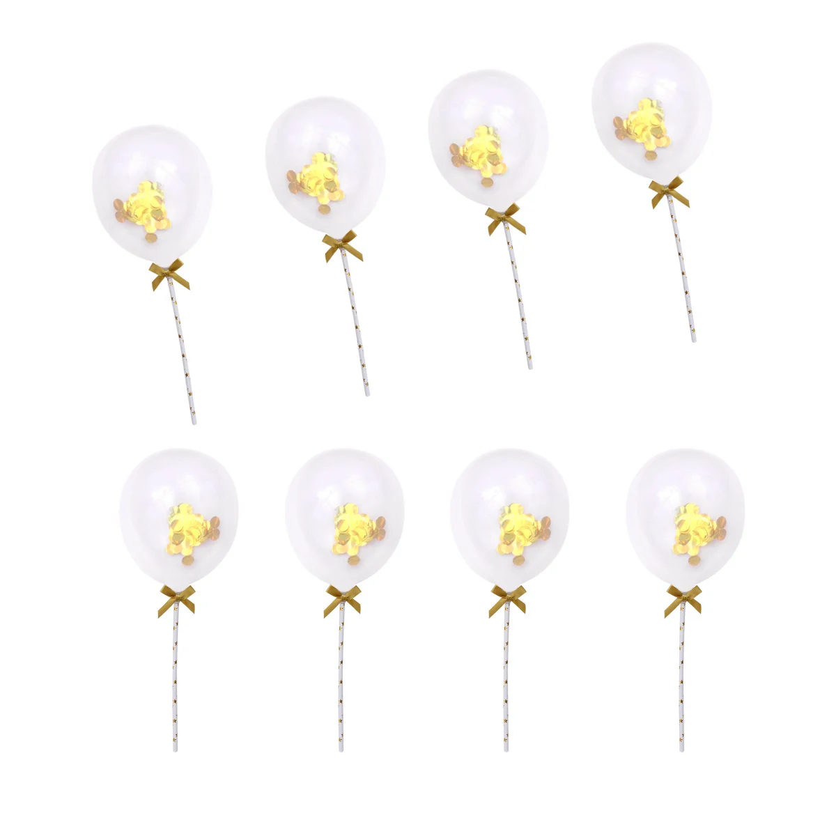 

10Pcs Sequined Confetti Balloons Cake Topper Mini Latex Balloon Reusable Cake Decoration Wedding Birthday Party Supplies