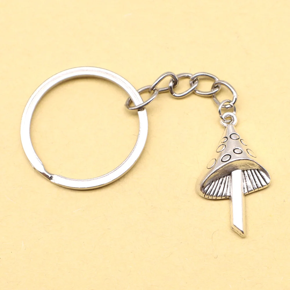 1 Piece Mushroom Key Ring Male Jewelry 17x30mm