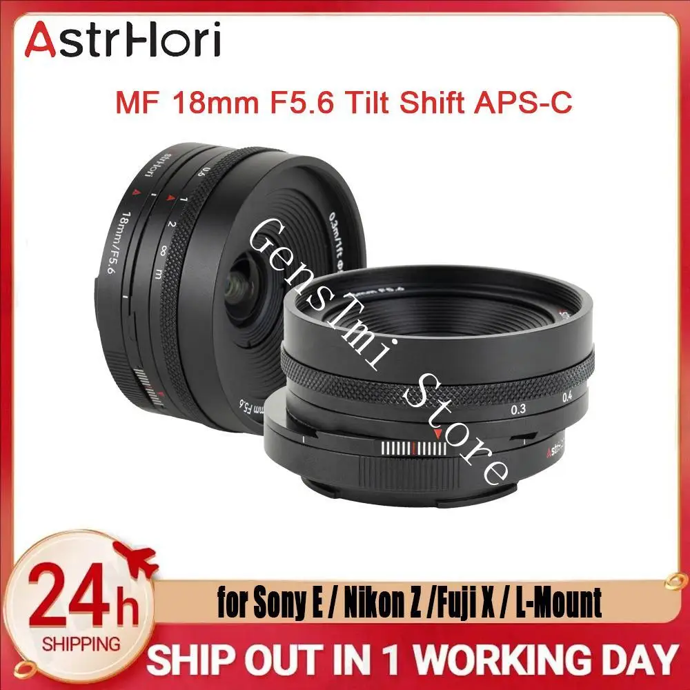 AstrHori 18mm F5.6 Tilt Shift Lens APS-C Manual Focus for Sony E/Z/X/L, Architecture/Landscape Photography