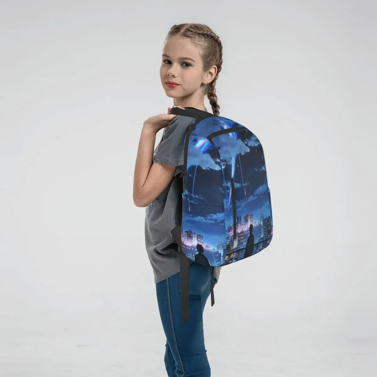 Anime Scenery - Your Name Backpack Large Capacity Boys Girls BookBag School Bag Shoulder Bags for Men Women