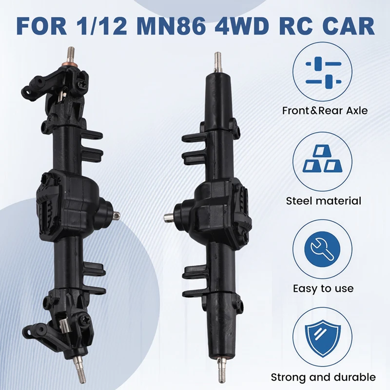

Автомобильный металлический передний и задний мост, запасные части для 1/12 MN86 4WD, запасные части для радиоуправляемых автомобилей
