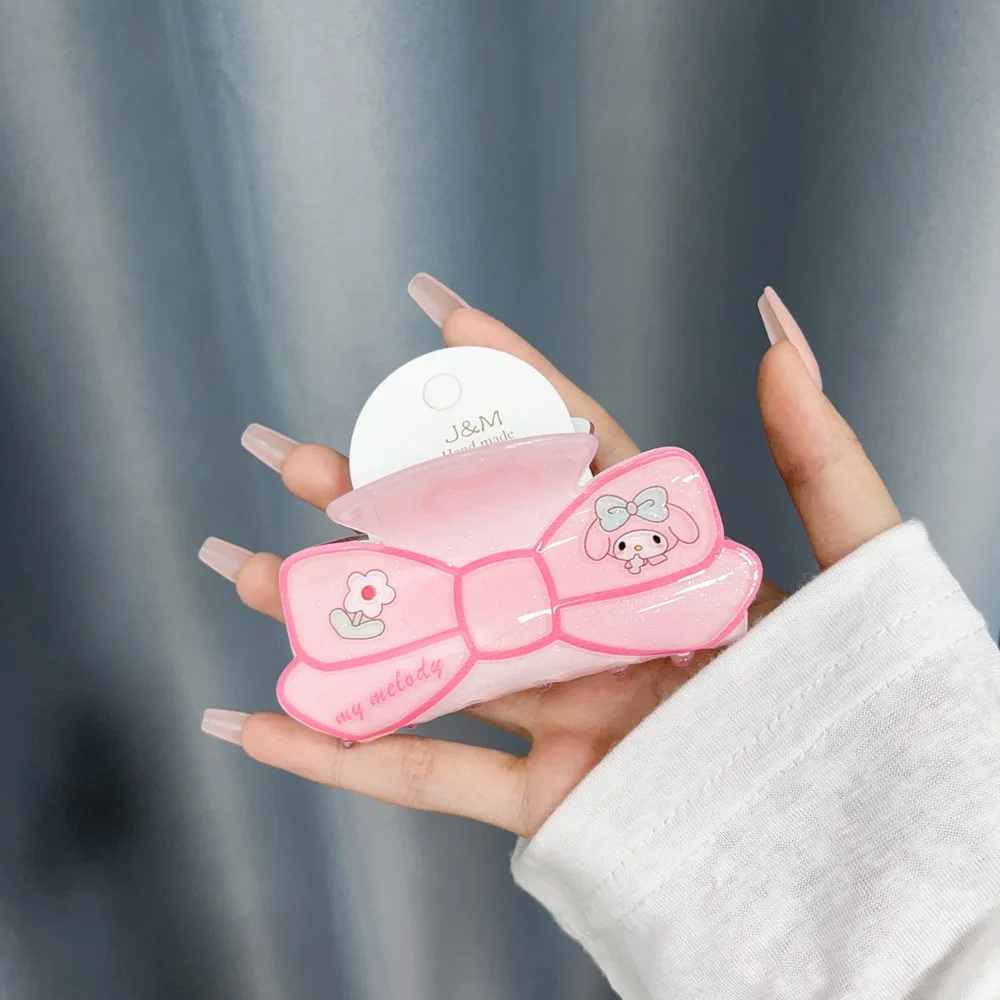 New Sanrio Hello Kitty Hair Claws Birthday Gift Cute Kuromi Hair Clip Women My Melody Cinnamoroll Shark Clip For Girl Kids Party