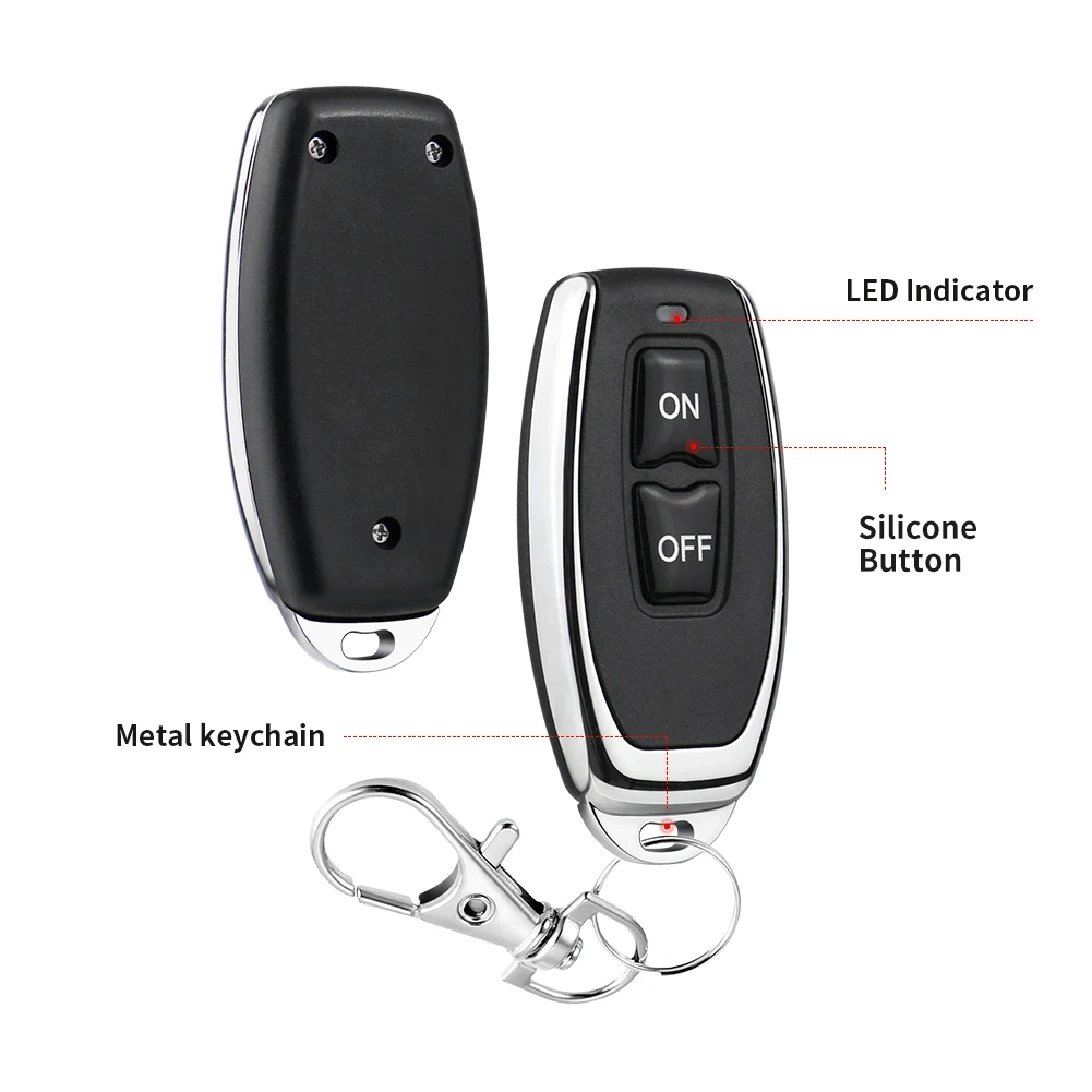 433MHz DC12V 2CH Remote Control Garage Door Controller Wireless Remote Control Switch Electric Gate Receiver Smart Home 433.92