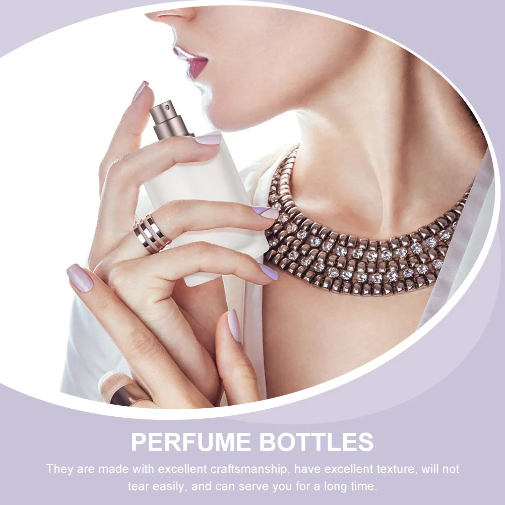 2Pcs Frosted Glass Bottles Leakproof Screw Cap Travel Sub Bottles Perfume Spray Container Refillable Cosmetics Bottle