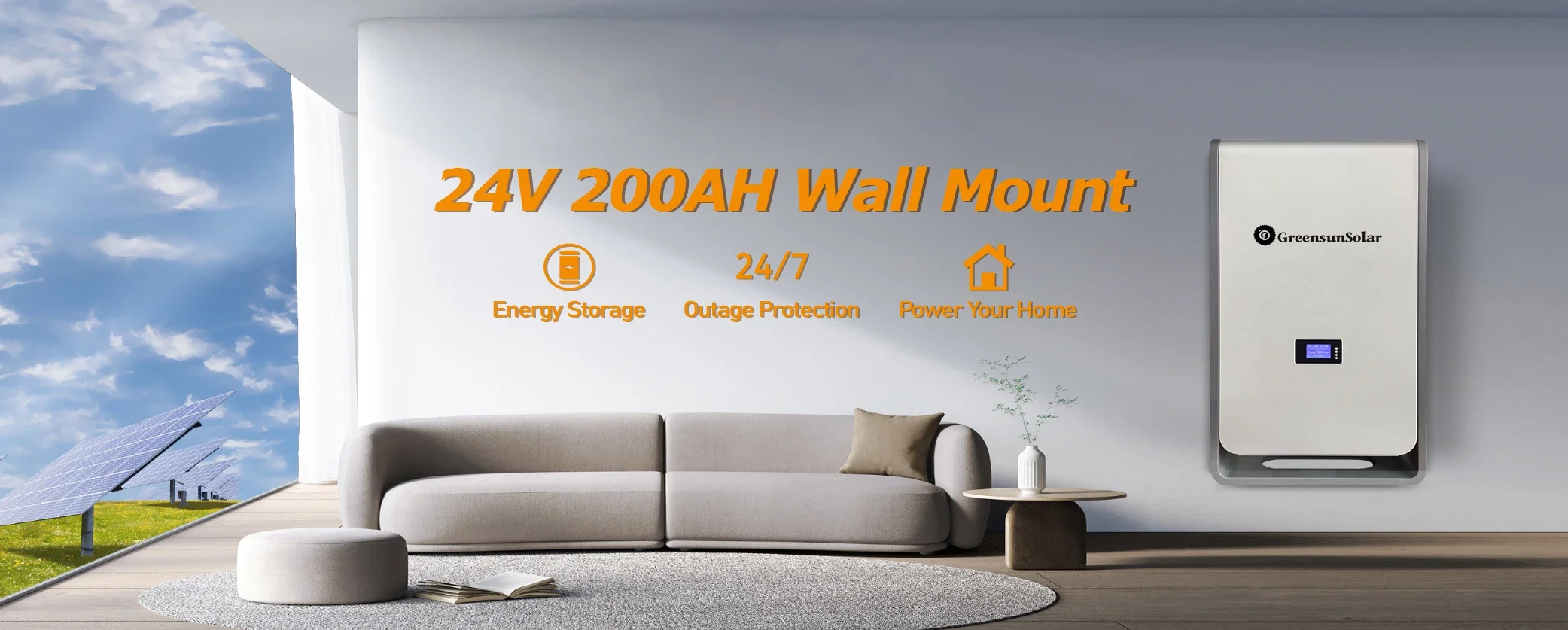 Powerwall 200ah 5kwh LiFePO4 Battery 24v Lithium Ion Battery Power Wall