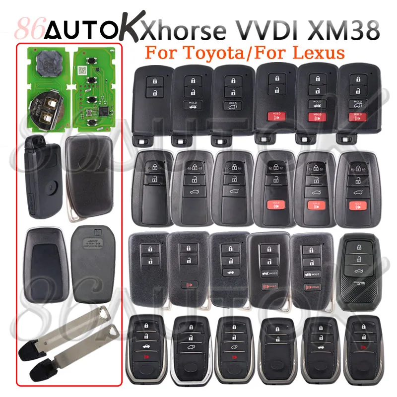 Xhorse VVDI XM38 Car Key Auto Remote Smart Key Generate By Plus Max VVDI2 MINI Key Tool for Toyota Lexus XSTO01EN 8A 4D 4A Chip