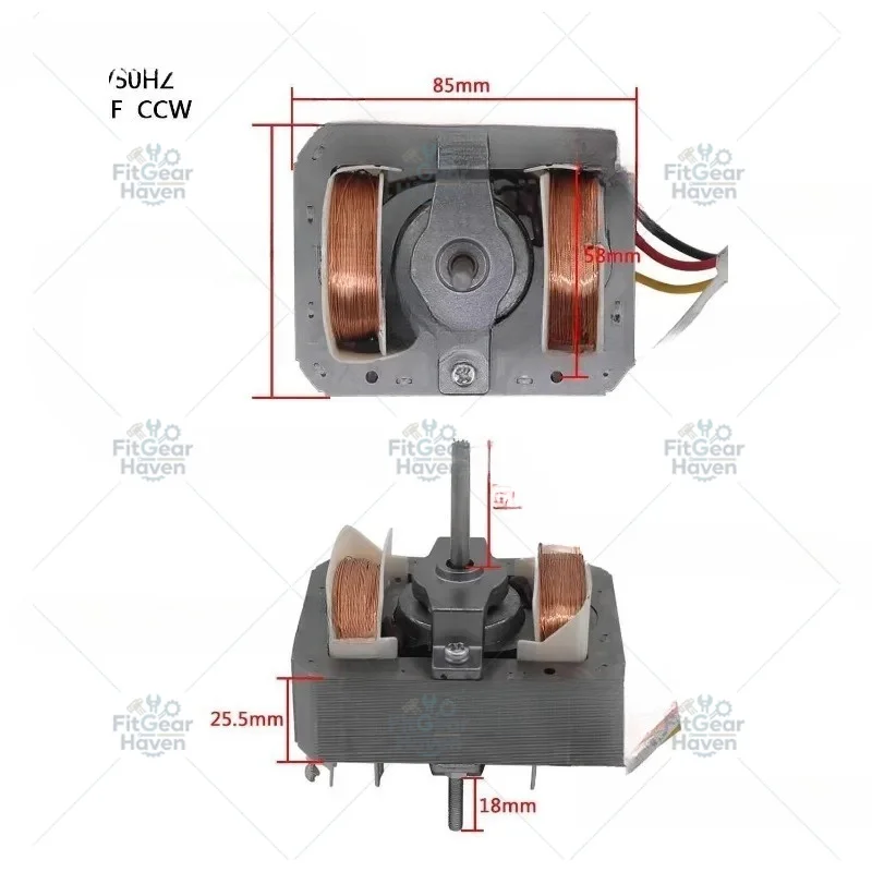 YJF6825 220v 50HZ F CCW Hood  Range Hood Fan  Replacement Oven Motor Air Frye