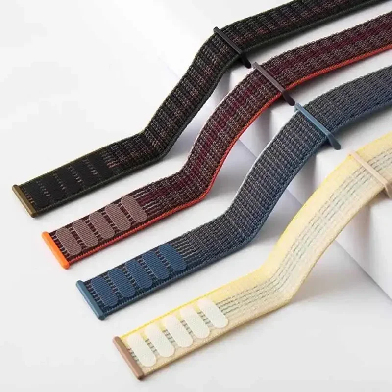 Nylon loop Strap For Apple Watch Bands 44mm 40mm 49mm 46mm 45mm 41mm Sport correa Bracelet iwatch bands Series 9 8 7 6 5 3 SE 10