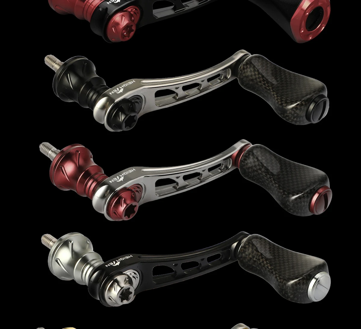 HEIGHTEN Spinnrolle mit Einzelgriff und Einstellbarem Spindelabstand von 40mm bis 50mm und 20mm Carbon-Knöpfen für Luya-Angeln – Detail 23