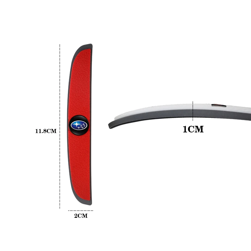 4 قطعة المطاط المضادة للتصادم قطاع باب السيارة مرآة الرؤية الخلفية حامي ملصقات لسوبارو Crosstrek فورستر Outback ليجاسي الصعود