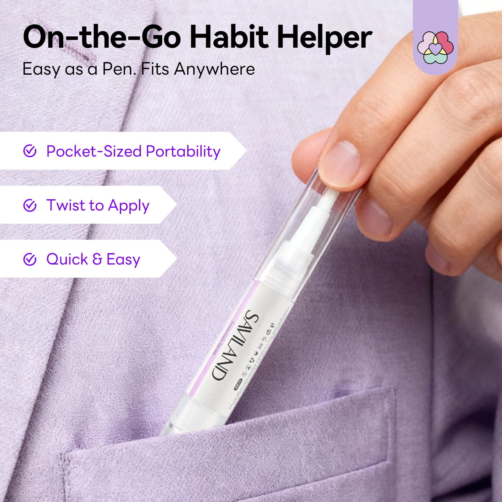 سافيلاند توقف علاج عض الأظافر للأطفال والكبار تركيبة مريرة محايدة التجفيف السريع طوال اليوم حامي الإبهام مص الردع