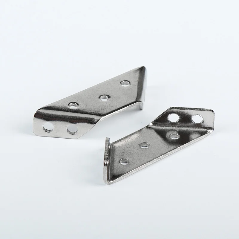 1-60pcs Trapeziform Triangle Bracket Stainless Steel Universal Corner Braces Joint Shelf Support Furniture Corner Connector