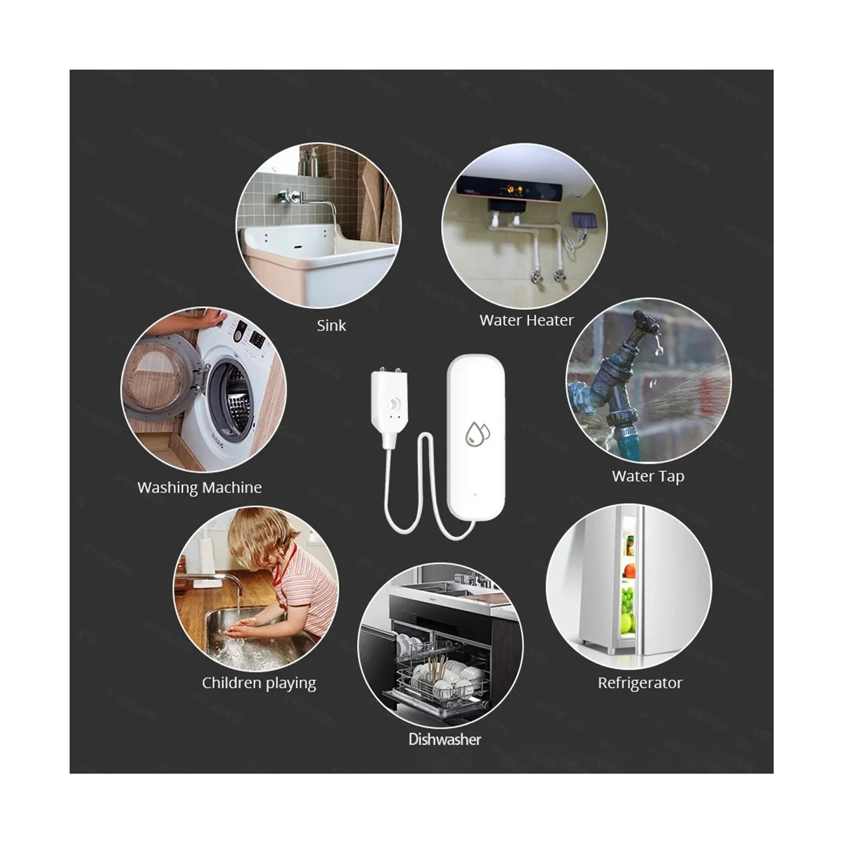 Tuya Water Leakage Sensor Detector WiFi Flood Water Leak Sensor Home Protection Alarm System Smart Life APP Control