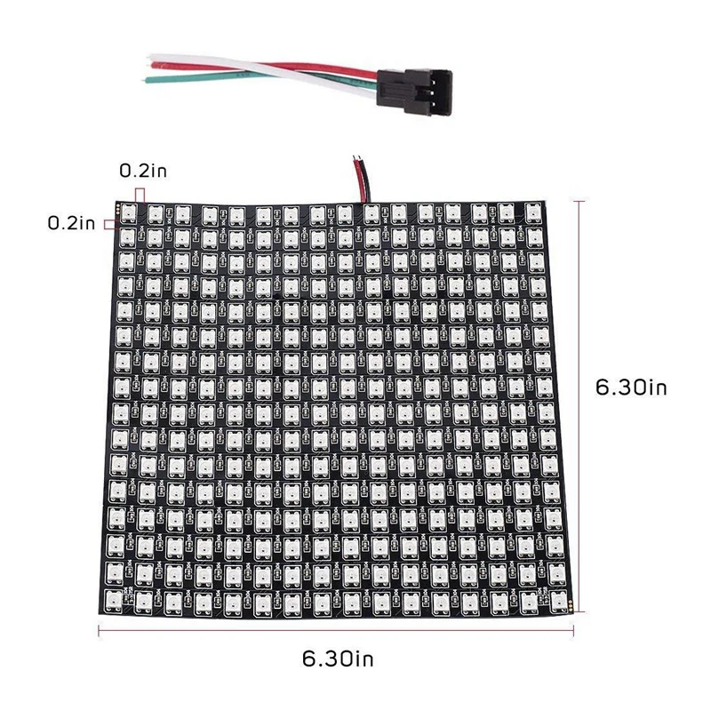 WS2812B LED RGB Flexible Pixel Panel 16X16 Individually Addressable Panel Light LED Module Matrix Screen