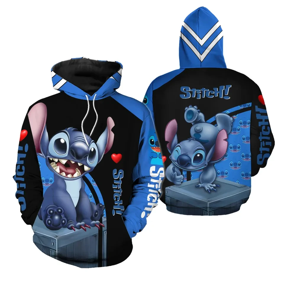 Lilo&Stitch New 3D Printed Hoodies Men's Casual Sweatshirts Women's Hoodies Harajuku Street Pullovers Kids' Hoodies Y2K Tops