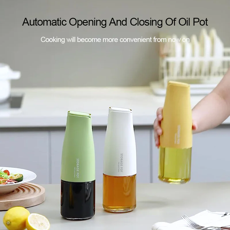 

Revolutionize Your Kitchen With Our Automatic Opening And Closing Leak Proof Gravity Oil Bottle The Ultimate Household Season