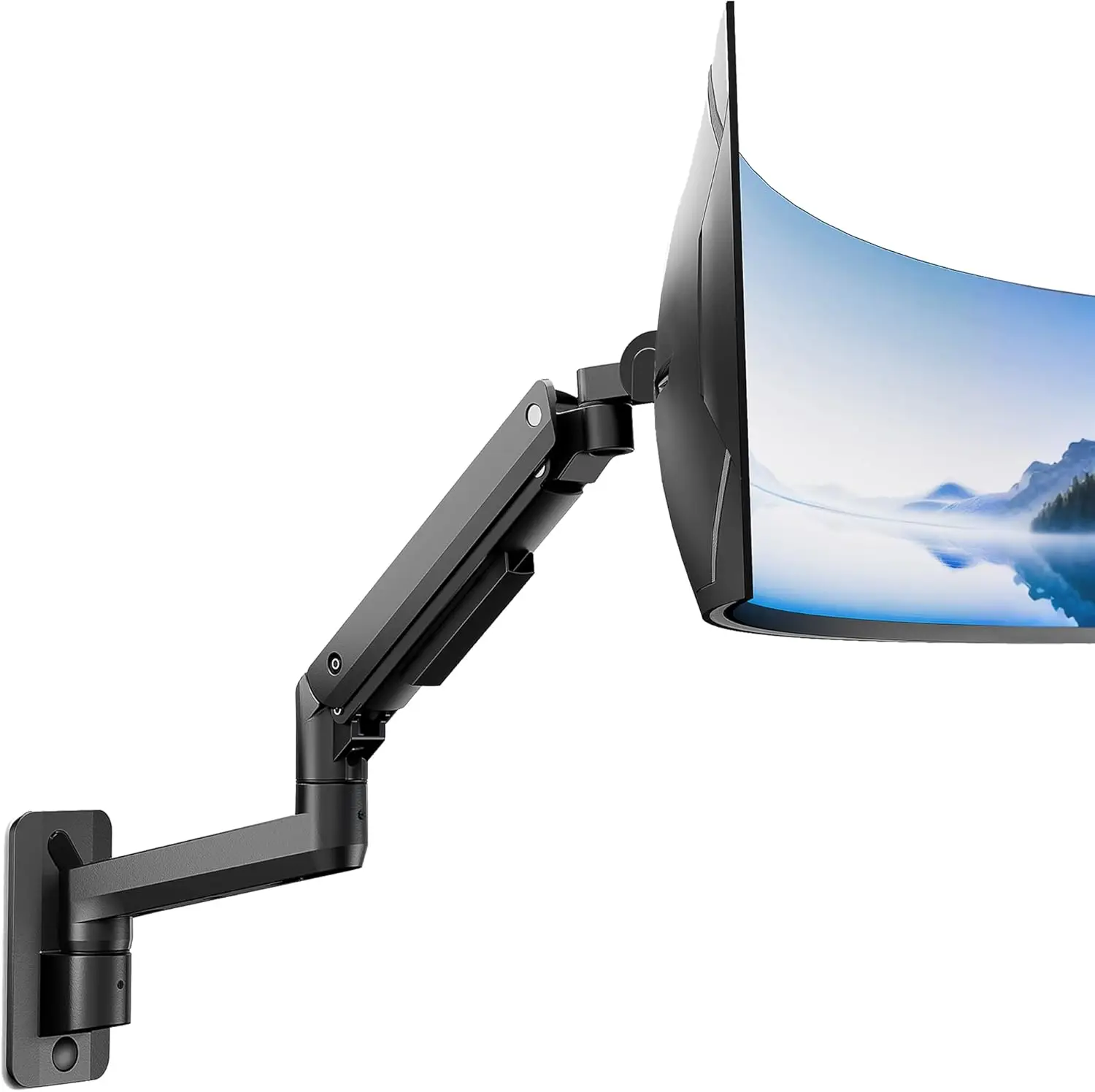 

Ultra Wide Wall Mount Monitor Arm for 17-49 Inch Screens, Heavy Duty up to 44 lbs, Fully Adjustable Gas Spring Mount