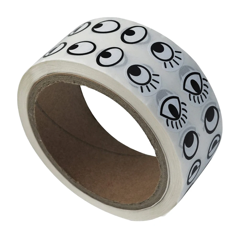 

Black White Eye Stickers Round Decals Labels DIY Crafts Scrapbooks Fashion Party Makeup Self Adhesive