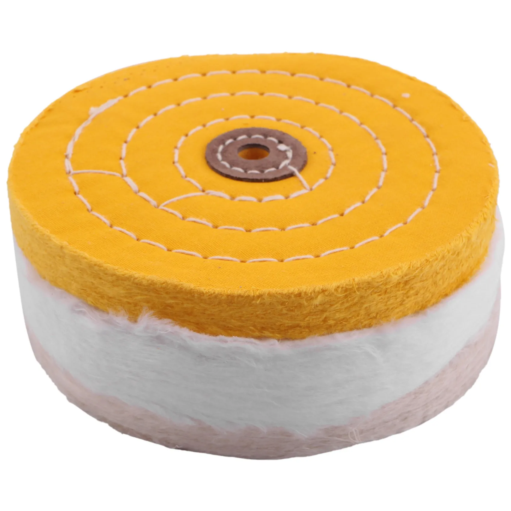 5Pcs 6 Inch Buffing Polishing Wheels for Bench Grinder with Polishing Compounds Kit, White and Yellow