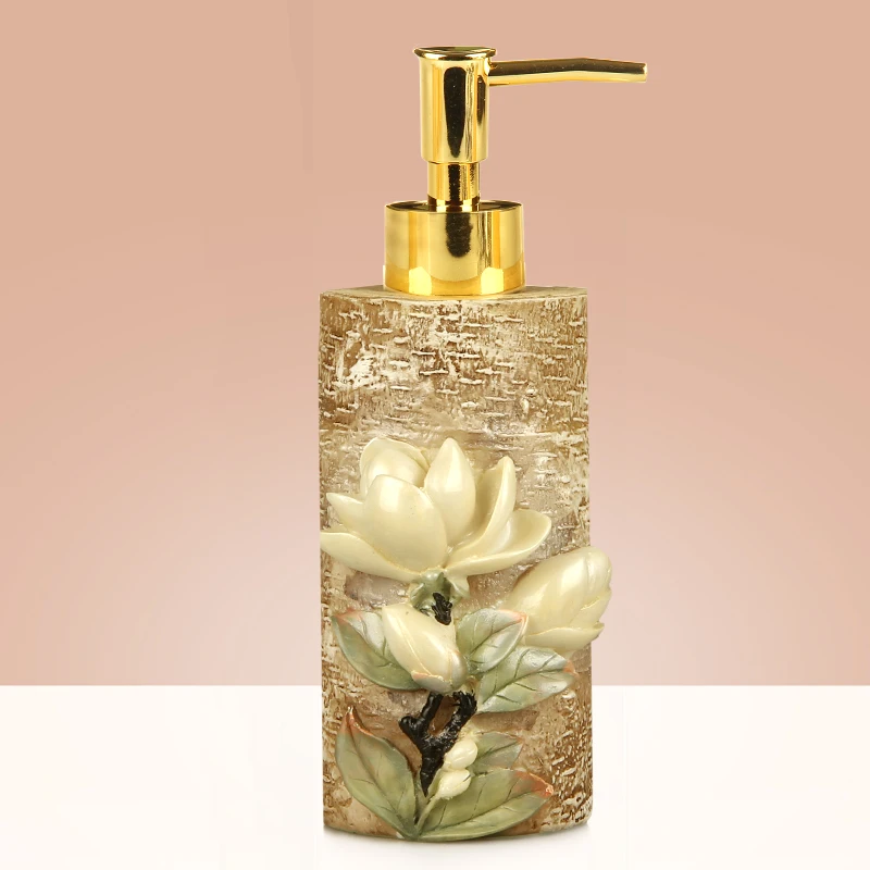 WHYOU-Resin Liquid Soap Dispensers, Lotion Bottle, Emulsion, Latex Hand Wish Bottles, Light Luxury Bathroom Accessories Set