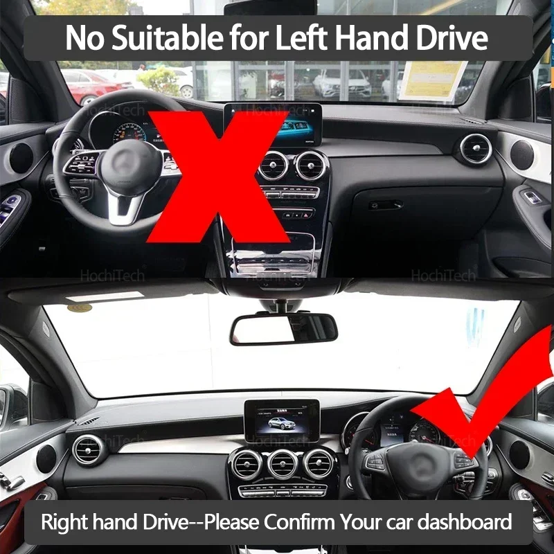 Car Dashboard Cover Pad Instrument Panel Mat Case Carpets for Mercedes Benz GLC Coupe X253 C253 2016 2018 GLC300 200 220 2016-20