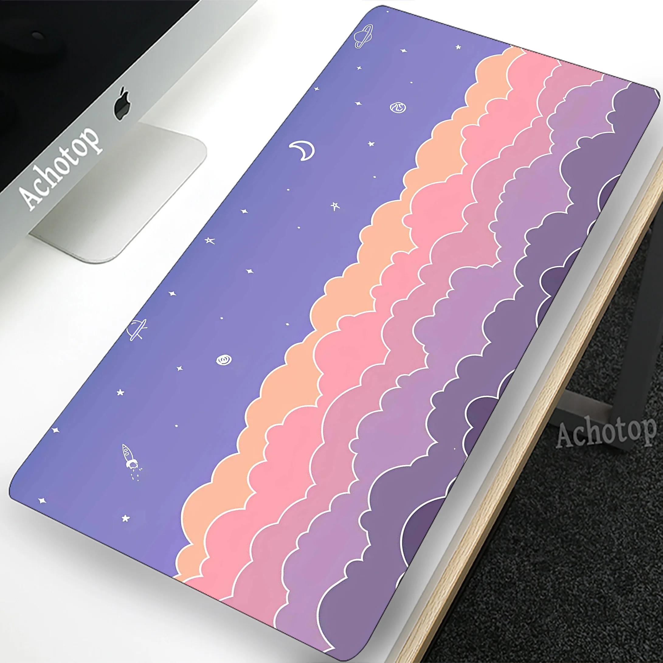 

Cloud Art Pink Keyboard Gaming Accessories Mousepad Notebook Office Mice Keyboards Computer Peripherals Locking Edge Mouse Pad