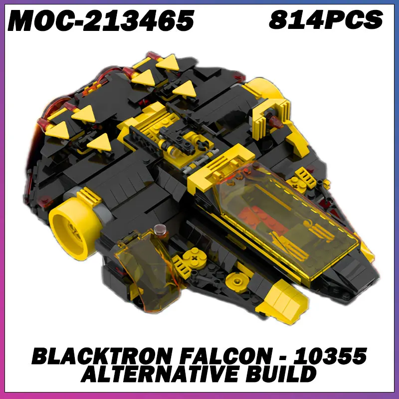 

814PCS MOC-213465 MOC Classic Space Spaceship "Blacktron Predator" Spaceship Building Block Model Toys Festival Children Gifts