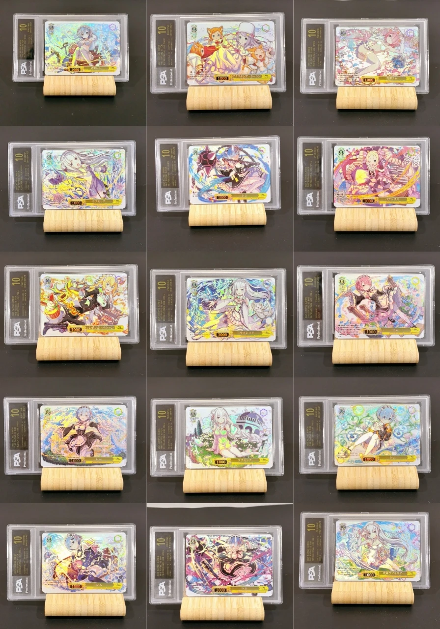 إعادة: الحياة في عالم مختلف من الصفر WS PSA Rem بطاقة بلاستيكية بطاقة تجميع الطوب غلاف حماية 63*88 بطاقة متضمنة