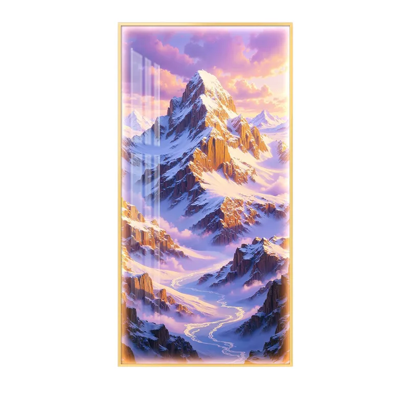 Light Luxury LED With Lights Decorative Paintings In Corridors Hanging Paintings In Corridors Simple Modern High-end Mural Light