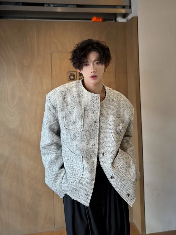 

Casual Luxury Spring Autumn Men's Jaet CleanFit Sle Premium Quali Fabric Windproof Long Sve No-Ne Design Single Bu...