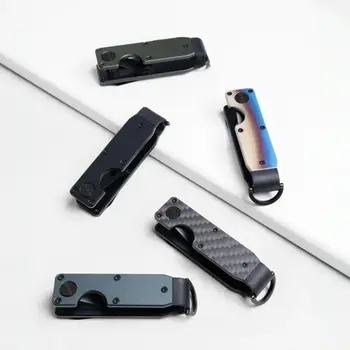 碳纖維RFID鑰匙收納包男士皮夾金屬鑰匙圈皮夾鑰匙套2-6鑰匙圈包鑰匙袋奢華設計師款 8 最佳銷售 鑰匙鏈袋 - №1