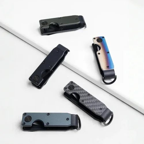 Imagen 2 del producto Organizador de llaves Rfid de fibra de carbono, billetera para hombre, llavero de Metal, funda para llaves, 2-6 llaveros, bolsa, estuche para llaves, diseñador de lujo