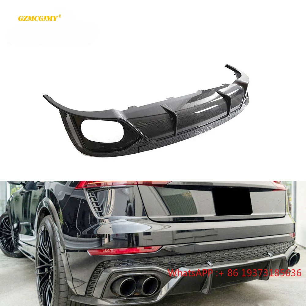 Perfect Fitment Carbon Fiber Q8 Auto Car Bumper Rear Diffuser For Audi Rsq8 2021-2023