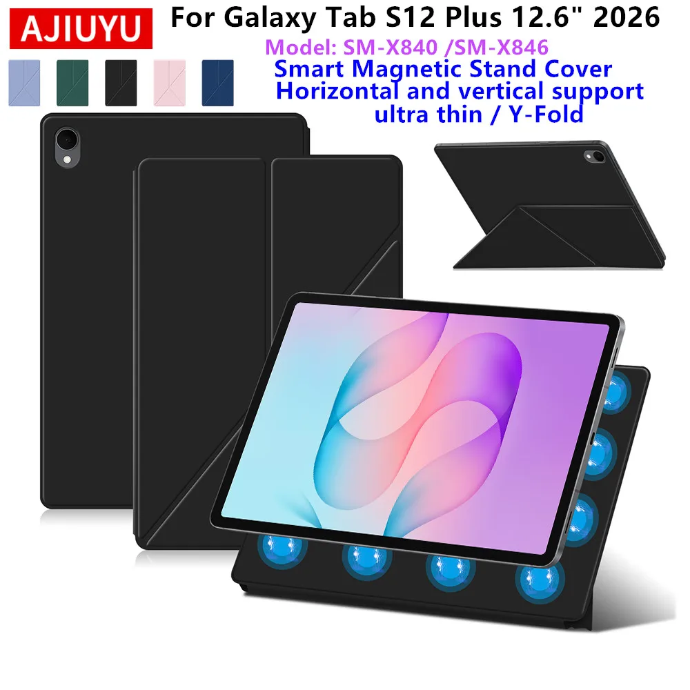 Magnetic Case For Samsung Galaxy Tab S12 Plus 12.6" SM-X840 X846 Smart Cover Folio for Tab S12 Plus S12+ 12.6" Tablet Case Funda