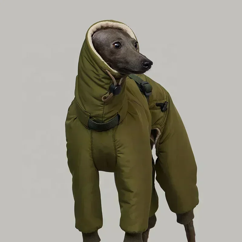 Wonderful Outdoor italian greyhound turtleneck jumpsuits winter dog jacket for greyhound