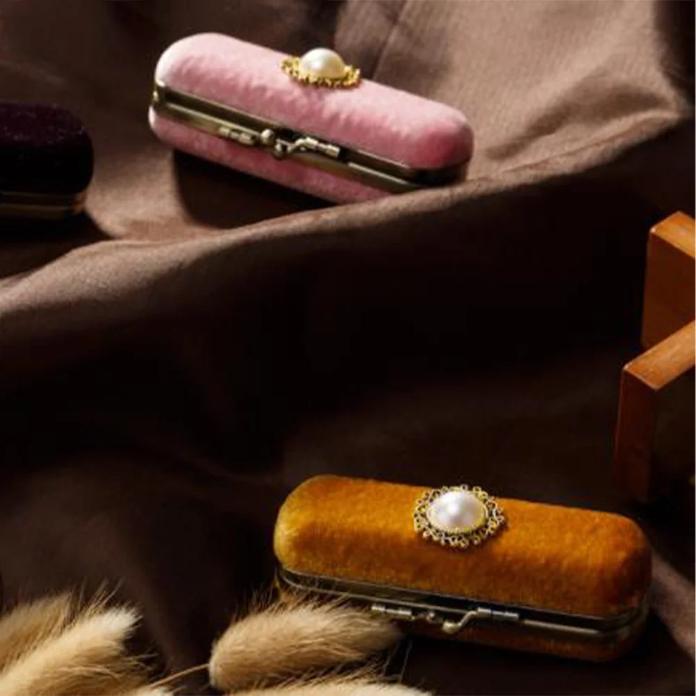 

Retro Lipstick Box Durable Vintage Makeup Storage Case Chocolate Lip Balm Gloss Essential Oil Roller Pocket