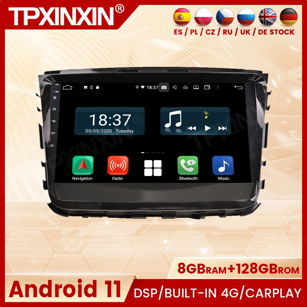 Player Radio Coche With Bluetooth Carplay For SsangYong Rexton 2019 Automotive Multimedia 2 Din Android GPS Navi Stereo Receiver