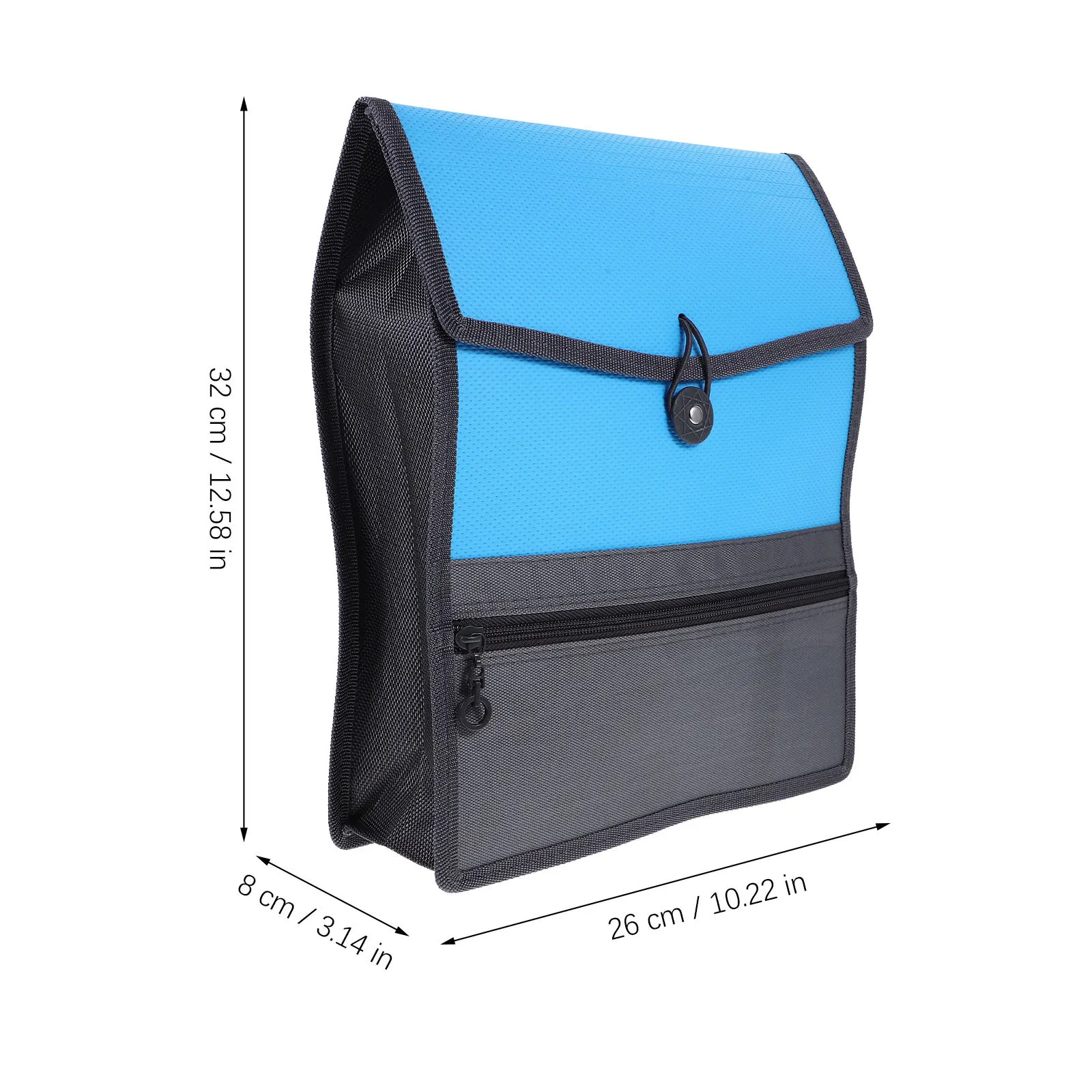 Tas Dokumen Kanvas A4 Kantong Ritsleting Tahan Air Kapasitas Besar untuk File Kontrak Kwitansi Pengatur File Portabel untuk Kantor