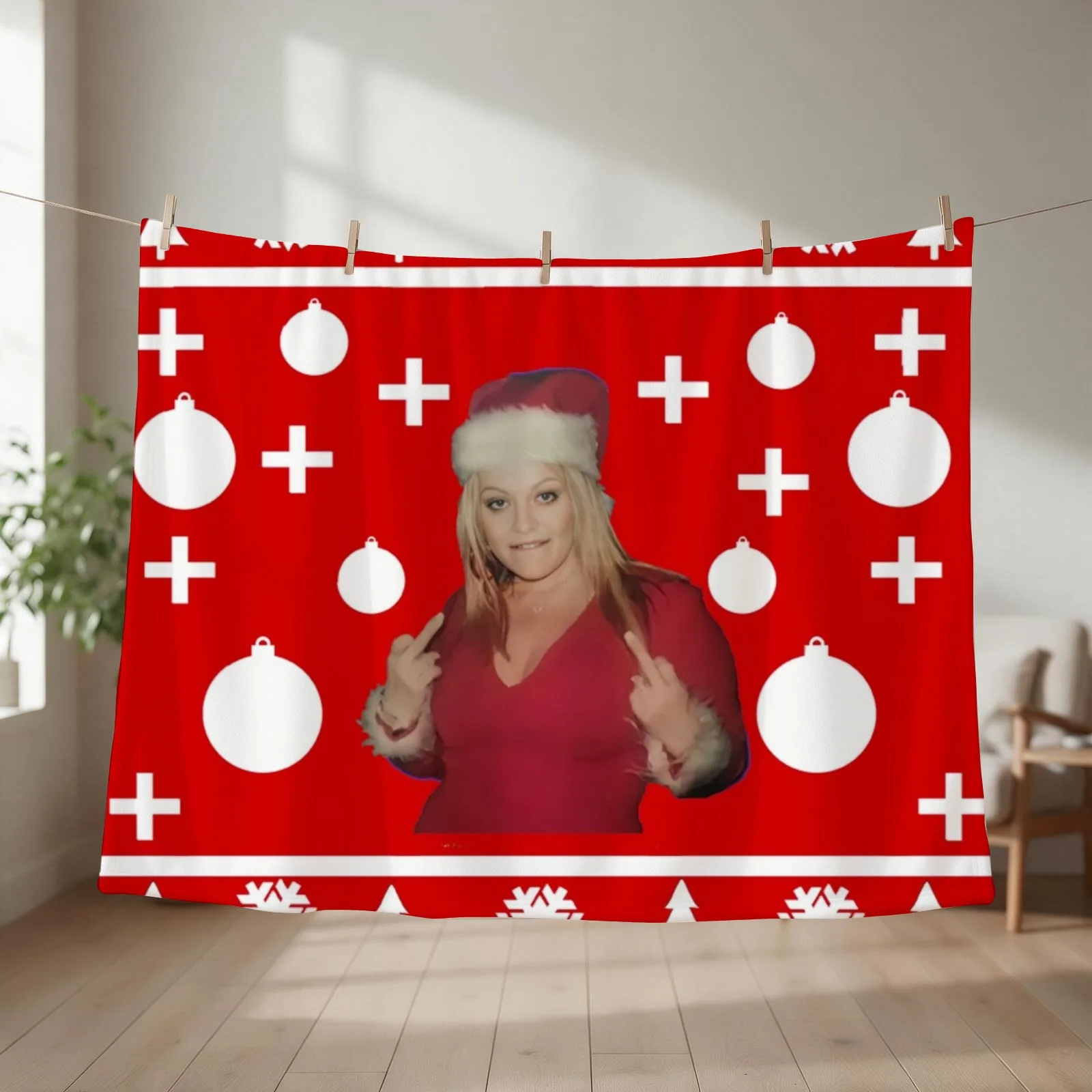 Merry Xmas Jenni Rivera Throw Blanket couch cozy soft plush fuzzy picnic outdoor blanket