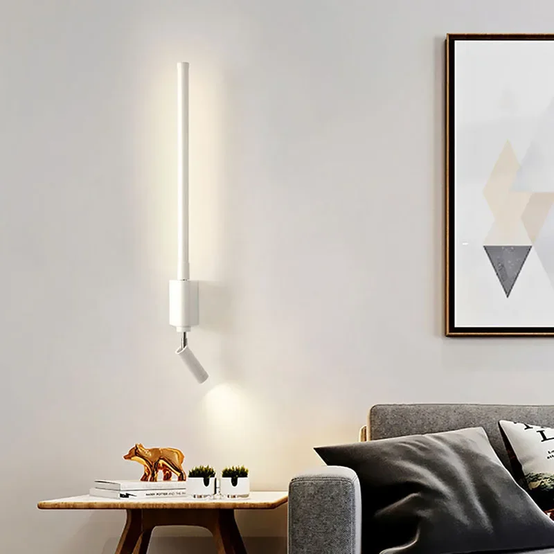 

Modern LED Wall Lamp For Living Room Background Bedroom Bedside Study Stairs Wall Sconce Spotlight Home Decor Lighting Fixture