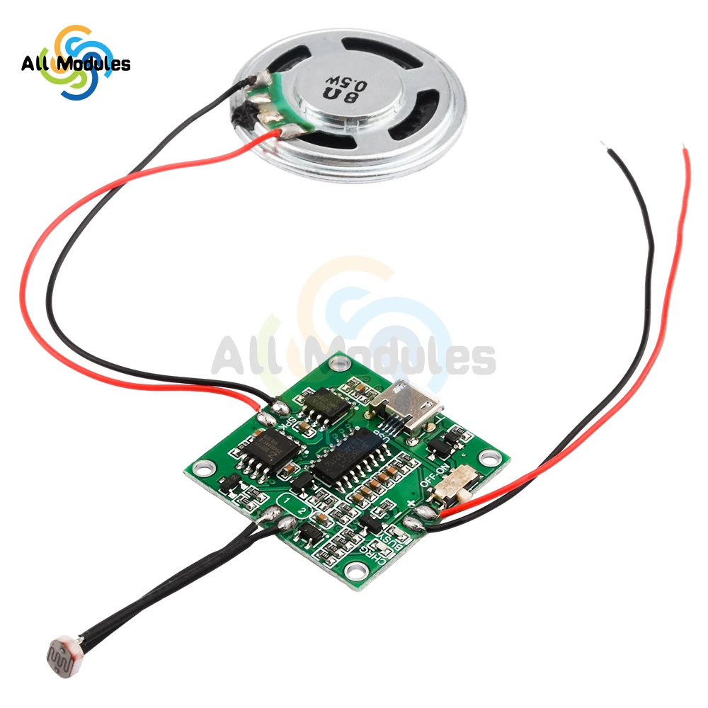 Módulo do cartão com ajuste substituível do volume sadio, orador, diy, manual, 4m/8m