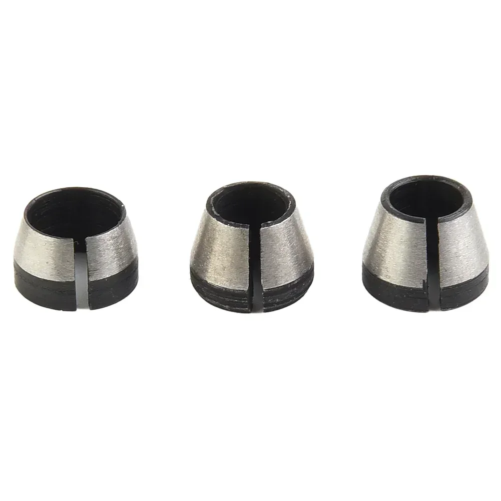 

3pcs Collet Chuck 6/6.35/8mm Chuck Conversion Sleeve For Engraving Trimming Machine Woodworking Milling Cutter Adapter Accessory