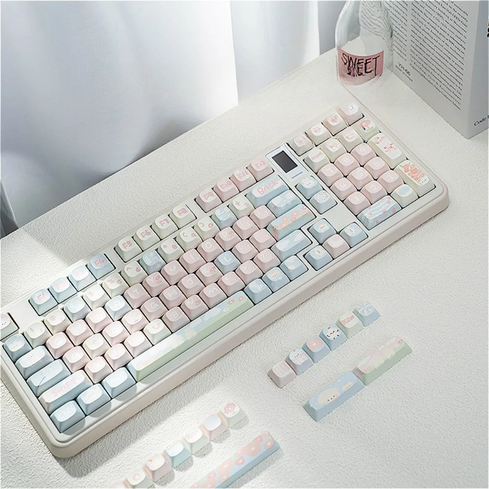 Romantic Cloud, Keycap 149 Keys MOC PBT for 61/64/87/104/108Keys GMK67 Gaming Mechanical Keyboard