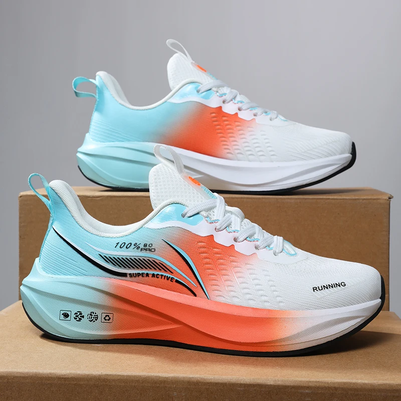 

Men's casual sports shoes fashion versatile four season comfortable thick sole anti slip wear-resistant running leisure sneakers