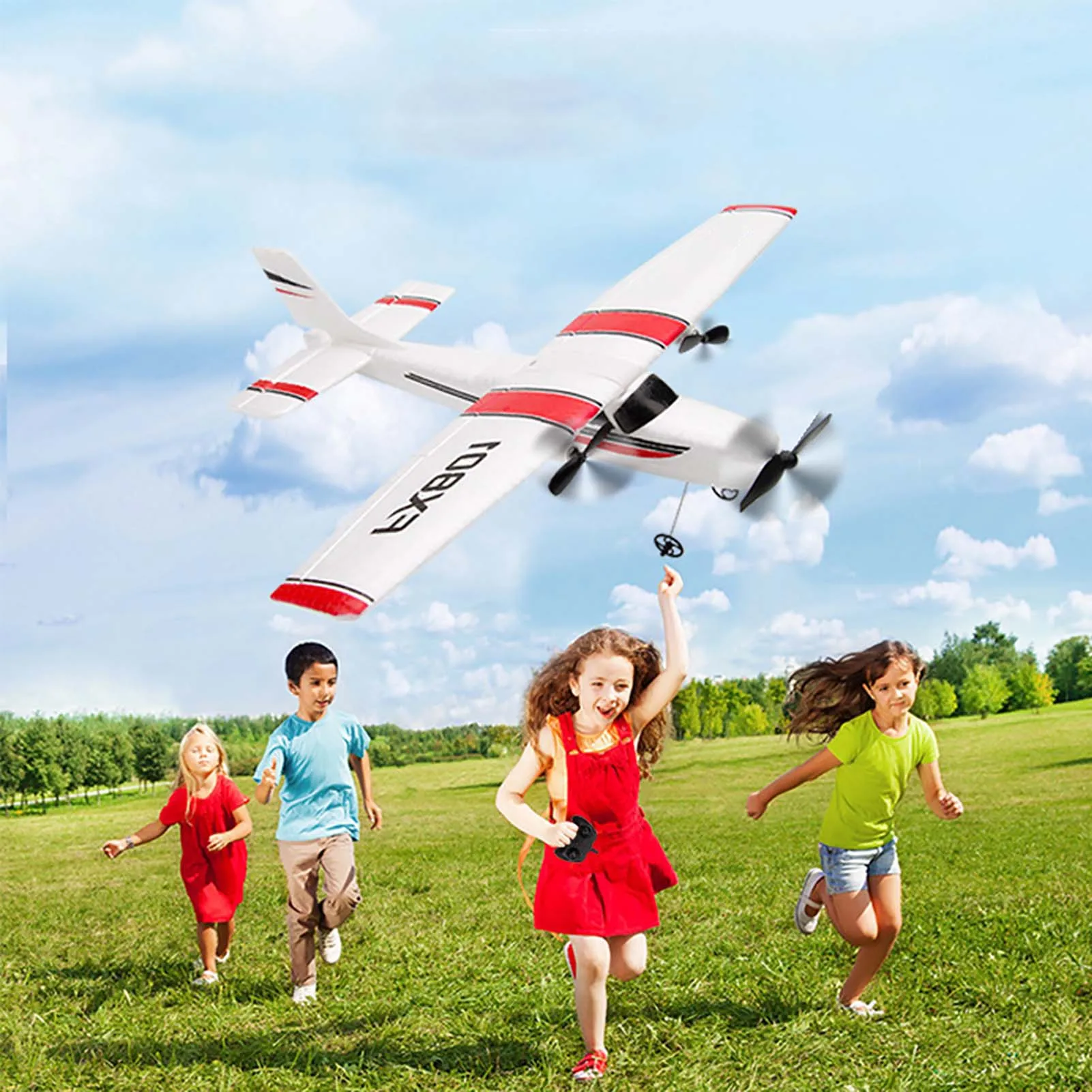 FX801 Airplane DIY RC Plane 2.4GHz 2CH EPP Craft Electric RC Glider Airplane Outdoor Fixed Wing Aircraft for Kids