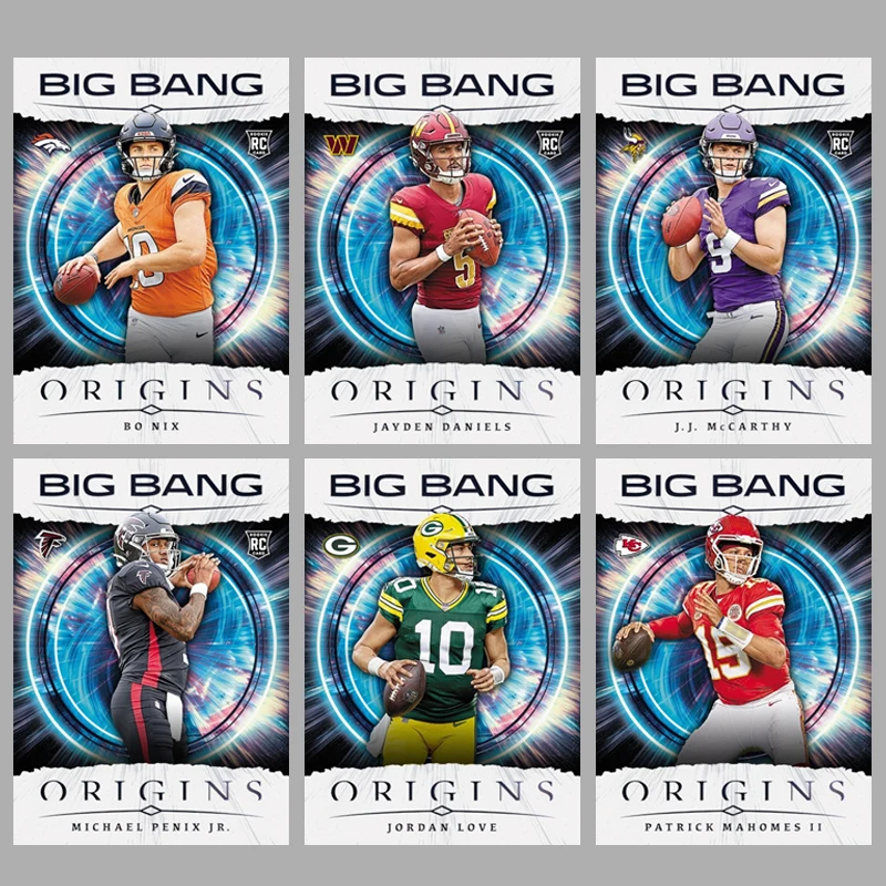 

Panini 2024 Nfl Origins Big Bang Jayden Daniels Patrick Mahomes II Dordan Love Diy Rugby Star Коллекционные коллекционные карты Подарочная коллекция