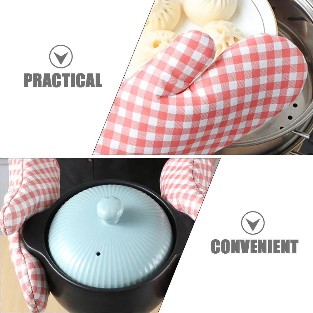 

Insulation Gloves Heat Resistant Baking Tools Kitchen Mitts Oven Barbecue Mittens